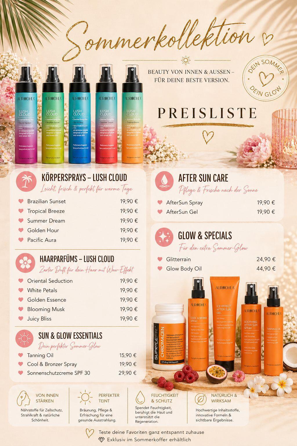 Chogan Sommerkollektion — Preisliste